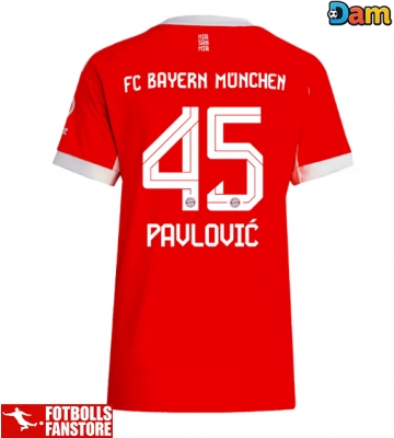 Bayern Munich Aleksandar Pavlovic #45 Hemmatröja Dam 2025-26 Kortärmad